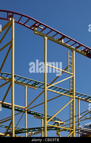 Part of a roller coaster, low angle view, close-up Stock Photo