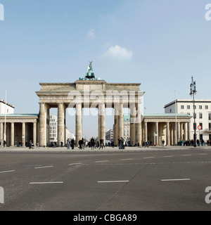 Brandenburg gate and road in front Stock Photo