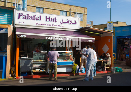 Fast food stall Shepherd's Bush market Shepherd's Bush district west London England UK Europe Stock Photo