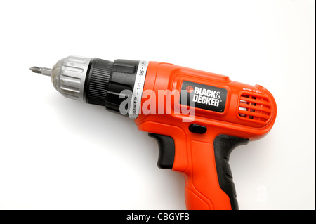 12 volt battery attached to a black and decker cordless drill Stock Photo -  Alamy