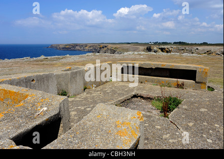 Bunker at Trou de l'Enfer,Ile de Groix,Island,Morbihan,Bretagne