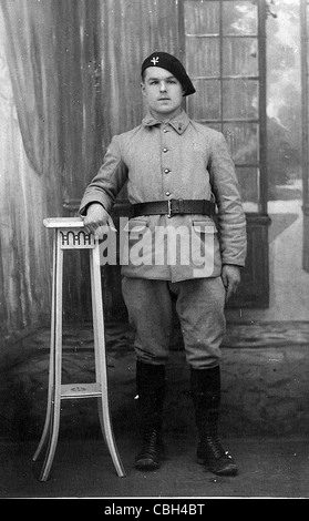 A French tank soldier of the Great War Stock Photo