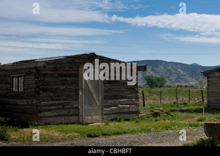 Lee Wung's Laundry and home. Museum of the Mountain West in Montrose, Colorado. Stock Photo