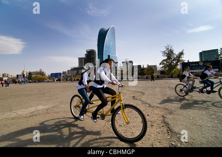 Sükhbaatar Square in the heart of Ulan Bataar the capital of Mongolia. Stock Photo