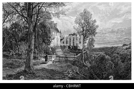 Bride of Lammermoor Ravenswood Castle Scotland Scottish Mansion Palace Manor landscape Stock Photo