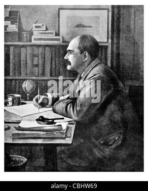 Joseph Rudyard Kipling 1865 1936 English poet short story writer Nobel Prize Literature The Jungle Book author Stock Photo