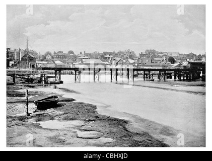 Lymington port River Solent New Forest Hampshire England Bride dock harbour Stock Photo