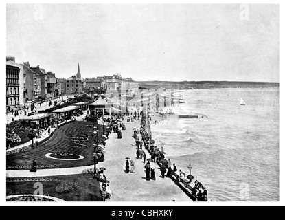 Prince's Parade Bridlington seaside resort sea fishing port Holderness Yorkshire England Quay tourist harbour sea bathing parade Stock Photo