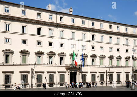 Palazzo Chigi in Rome - Residence of the Italian Prime Minister. Stock Photo