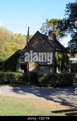 The home of Captain Cook, who discovered Australia in 1770, is located in Fitzroy Gardens in Melbourne, Victoria, Australia. Stock Photo