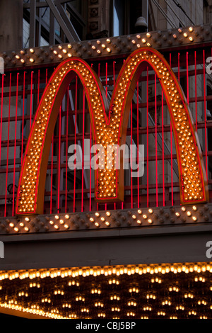 McDonald's Restaurant, 42nd Street, Times Square, NYC Stock Photo