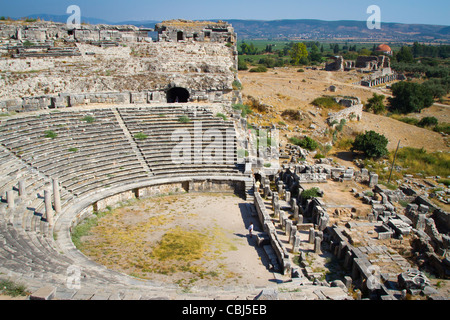 The Theater. Miletus (ancient greek) city ruins. Aydin province. Western coast of Anatolia. Turkey. Stock Photo