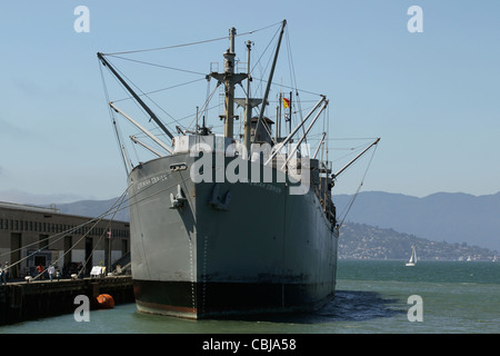 SS Jeremiah O'Brien is a Liberty ship built during World War II and named for American Revolutionary War ship captain Jeremiah Stock Photo