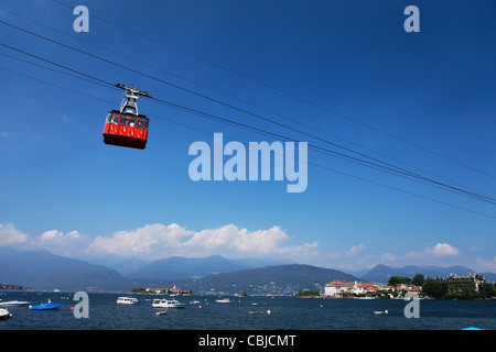 Funiculare Stresa Alpino Mottarone, Borromean Palazzo, Isola dei Pescatori, Isola Bella, Stresa, Lago Maggiore, Piedmont, Italy Stock Photo