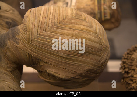 Egyptian Mummy at The Louvre Museum, Paris, France Stock Photo