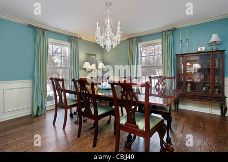 Dining room in luxury home with buffet
