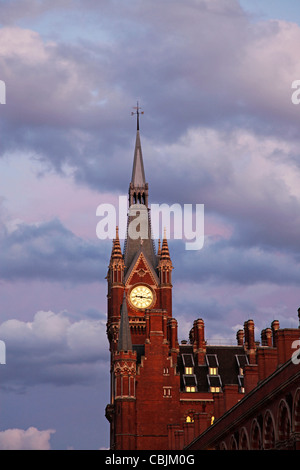 St Pancras Station clock tower, London, England Stock Photo