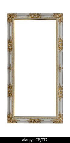 golden frame isolated on white (clipping paths included) Stock Photo