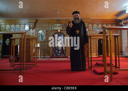 The Churches, streets and cemeteries of Coptic Cairo, the oldest  inhabited area of Cairo, where the Holy family took refuge. Stock Photo