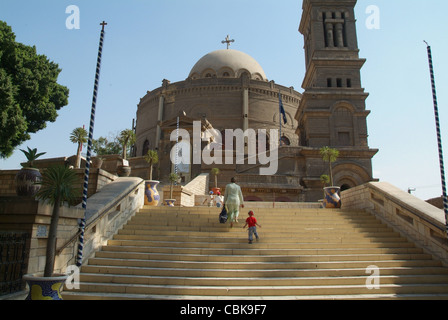 The Churches, streets and cemeteries of Coptic Cairo, the oldest  inhabited area of Cairo, where the Holy family took refuge. Stock Photo