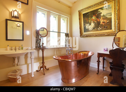 The Bathroom at 13th century Maunsel house manor, located in Somerset, England. Stock Photo
