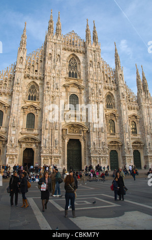 Duomo di Milan the Milan Cathedrale at Piazza del Duomo square central Milan Lombardy region Italy Europe Stock Photo