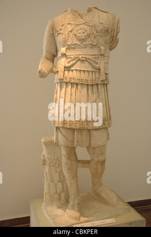 Marcus Aurelius (121-180 d.C). Stoic philosopher and Roman emperor Antonine Dynasty (161-192). Headless statue. Olympia. Greece. Stock Photo