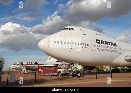 Historic Boeing 747-200 at the Qantas Founders Museum in Longreach, Outback Queensland, Australia Stock Photo