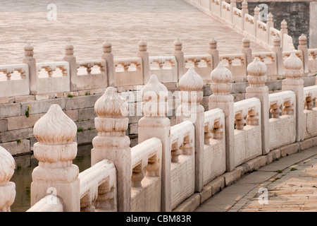 Facade and roofs details, Forbidden City in Beijing. Imperial palace in China. Stock Photo