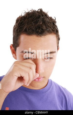 Portrait of young man crying Stock Photo