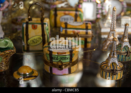 Limoges porcelain in shop window, Paris, France Stock Photo