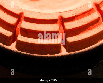 close up of stack of orange neon clay pigeons on december shooting day  county antrim Northern Ireland Stock Photo - Alamy