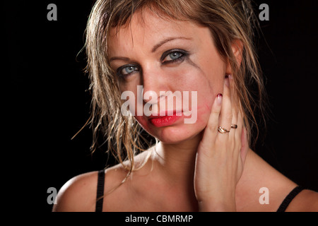 Depressed woman portrait Stock Photo