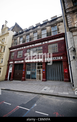 Disused Strand Underground Station, a spur of the Piccadilly Line which served the West End Theatres at Aldwych, London, UK Stock Photo