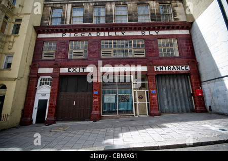 Disused Strand Underground Station, a spur of the Piccadilly Line which served the West End Theatres at Aldwych, London, UK Stock Photo