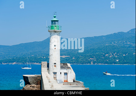 Lighthouse of Propriano, Corsica Stock Photo