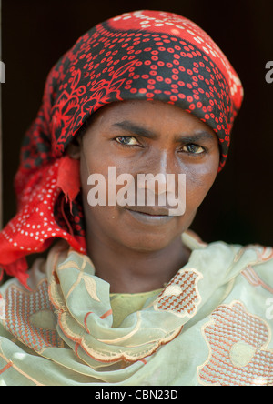 Mature Woman Wearing Veil Portrait In Hargeisa Somaliland Stock Photo