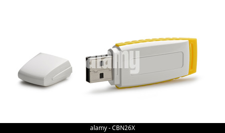 Usb flash memory isolated on the white background with Clipping Path. High Quality XXXL! Stock Photo