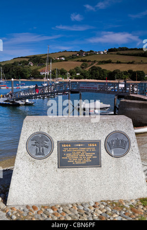 D Day Memorial on the waterfront in Salcombe, Devon Stock Photo