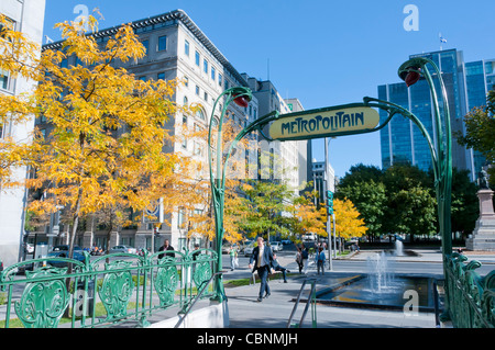 Square victoria subway , downtown montreal canada Stock Photo