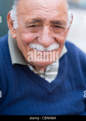 Elderly turkish man with mustache Stock Photo