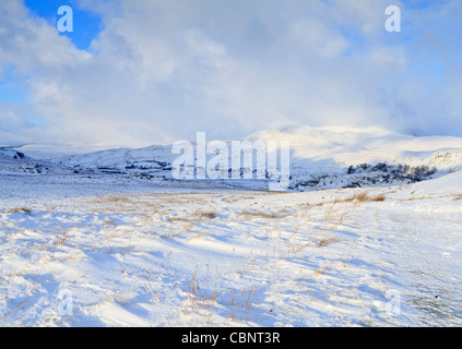 A view of Arenig Fach from Arenig Fawr in Winter Stock Photo