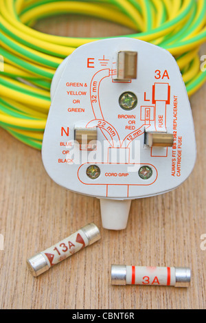 A three pin electrical plug Stock Photo - Alamy