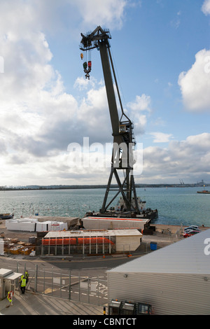 Floating Crane Southampton Docks Stock Photo