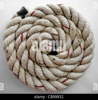 Handmade Dekoratif Basket Made Of Thick Jute Rope Stock Photo