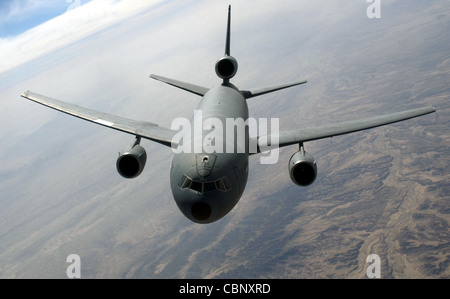 OPERATION ENDURING FREEDOM -- A KC-10 Extender from McGuire Air Force Base, N.J., flies a mission over Southwest Asia on March 17 to support Operation Enduring Freedom. Stock Photo