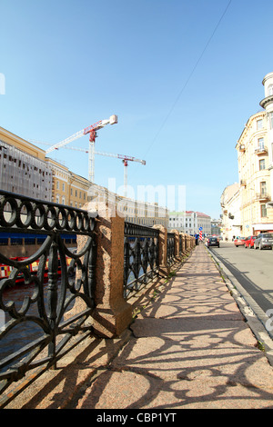 Old street in center of Saint Petersburg, Russia Stock Photo