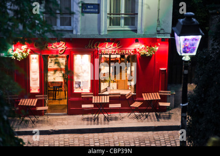 Paris France sidewalk café Stock Photo