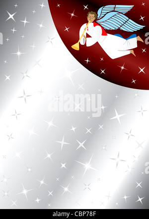 Vector Illustration of Angel Background with stars. There is space for text or image. Stock Photo