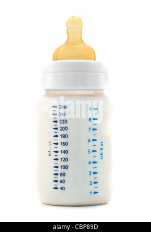 baby bottle isolated on white background Stock Photo